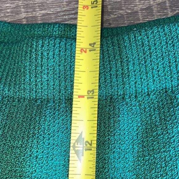 Vintage Womens St. John by Marie Gray Green Knit Hi Waisted Straight Pants sz 6 - Picture 7 of 12